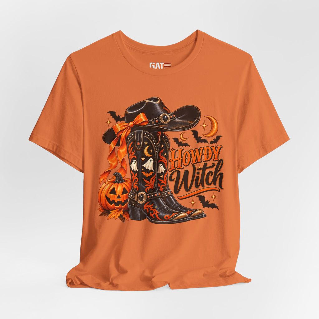 Howdy Witch Halloween Shirt | Western Cowboy Pumpkin Tee
