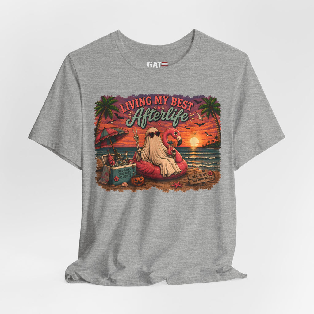 Summerween Shirt, Spooky Beach Shirt, Ghost Beach Tee, Halloween Beach Shirt, Coastal Halloween Tee, Tropical Ghost Shirt
