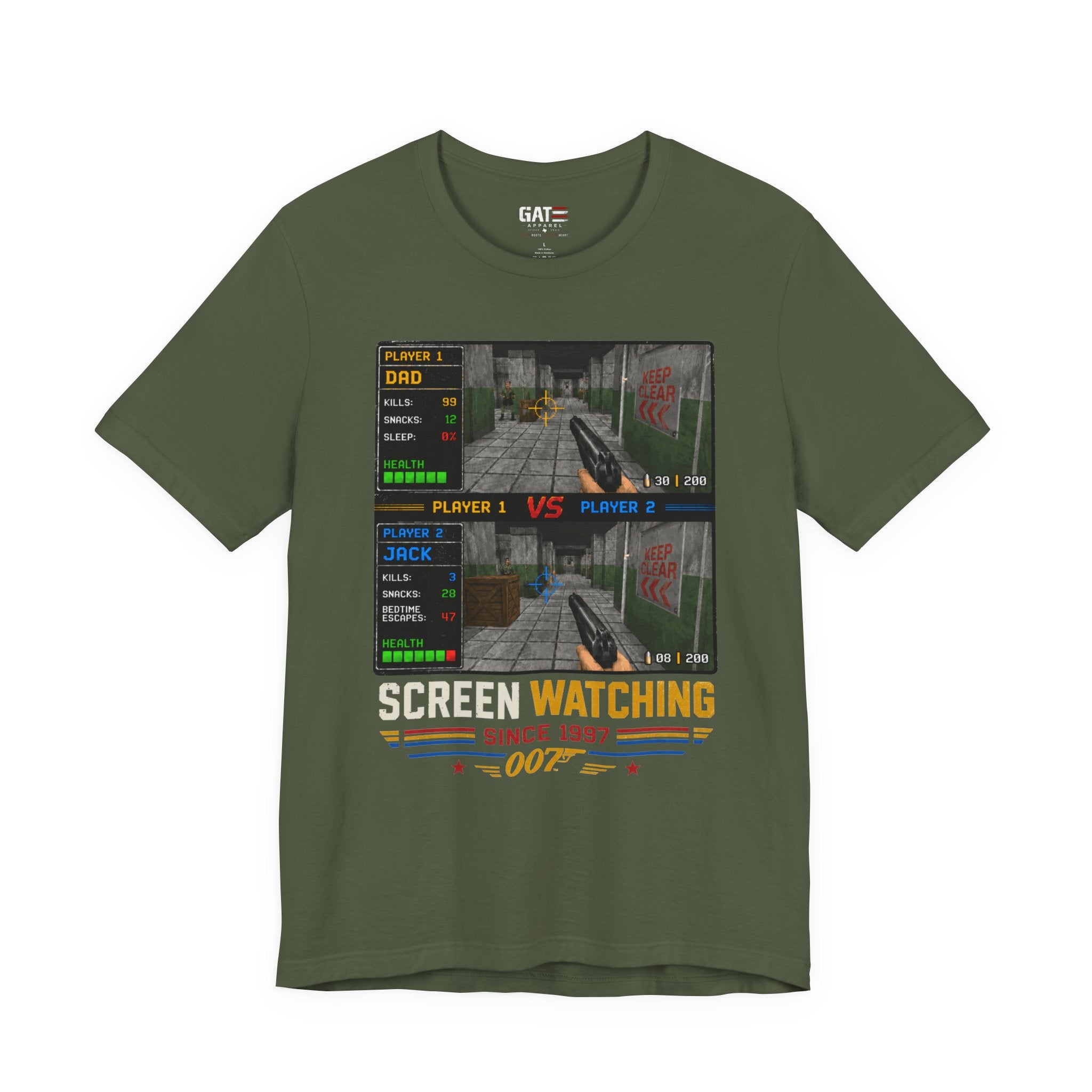 Personalized Shirt, Custom Gamer Shirt,GoldenEye 007 Shirt, Retro Gaming Shirt, N64 Gamer Gift, 90s Gaming Shirt, Father's Day Gift for Him