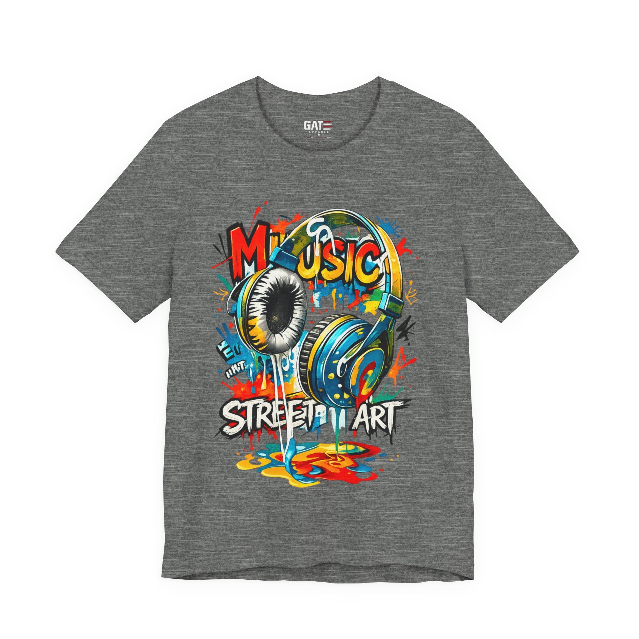 Urban Beats – Music Street Art Headphones Graphic Tee
