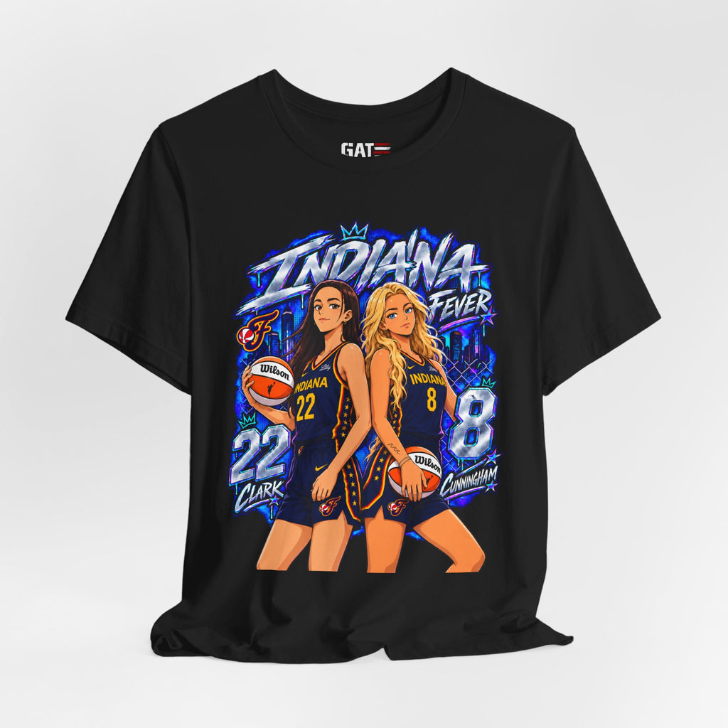 Caitlin Clark Sophie Cunningham Indiana Fever Anime Shirt WNBA Basketball Tee