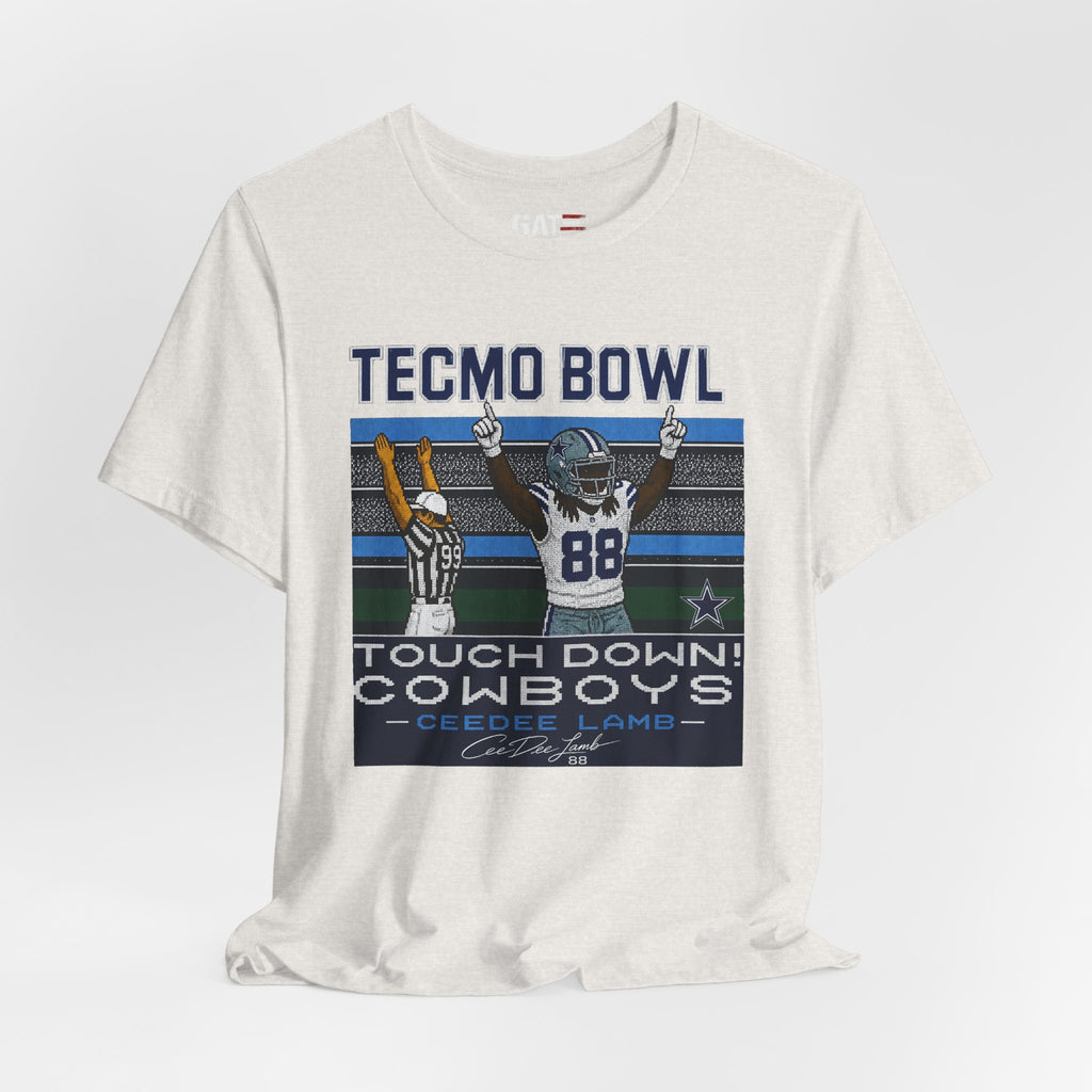 Retro CeeDee Lamb Shirt, Tecmo Bowl Inspired Cowboys Football Tee, Vintage 8 Bit Gamer Shirt, Touchdown Graphic Tee