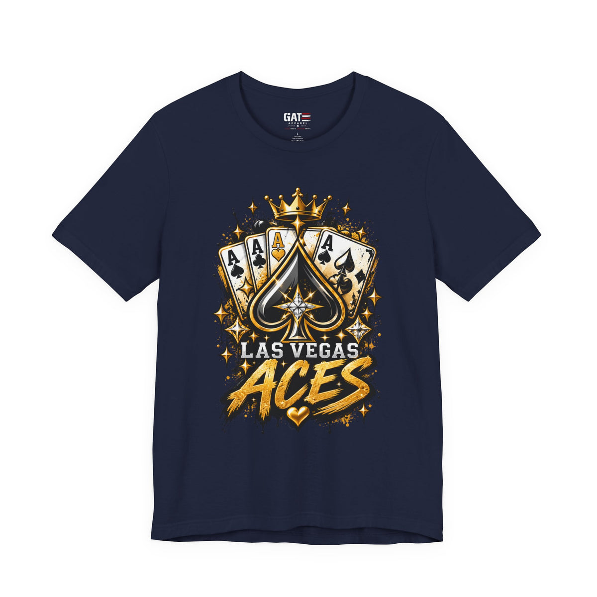 Las Vegas Aces Basketball Shirt – Ace Cards Crown Graphic Tee product mockup 12