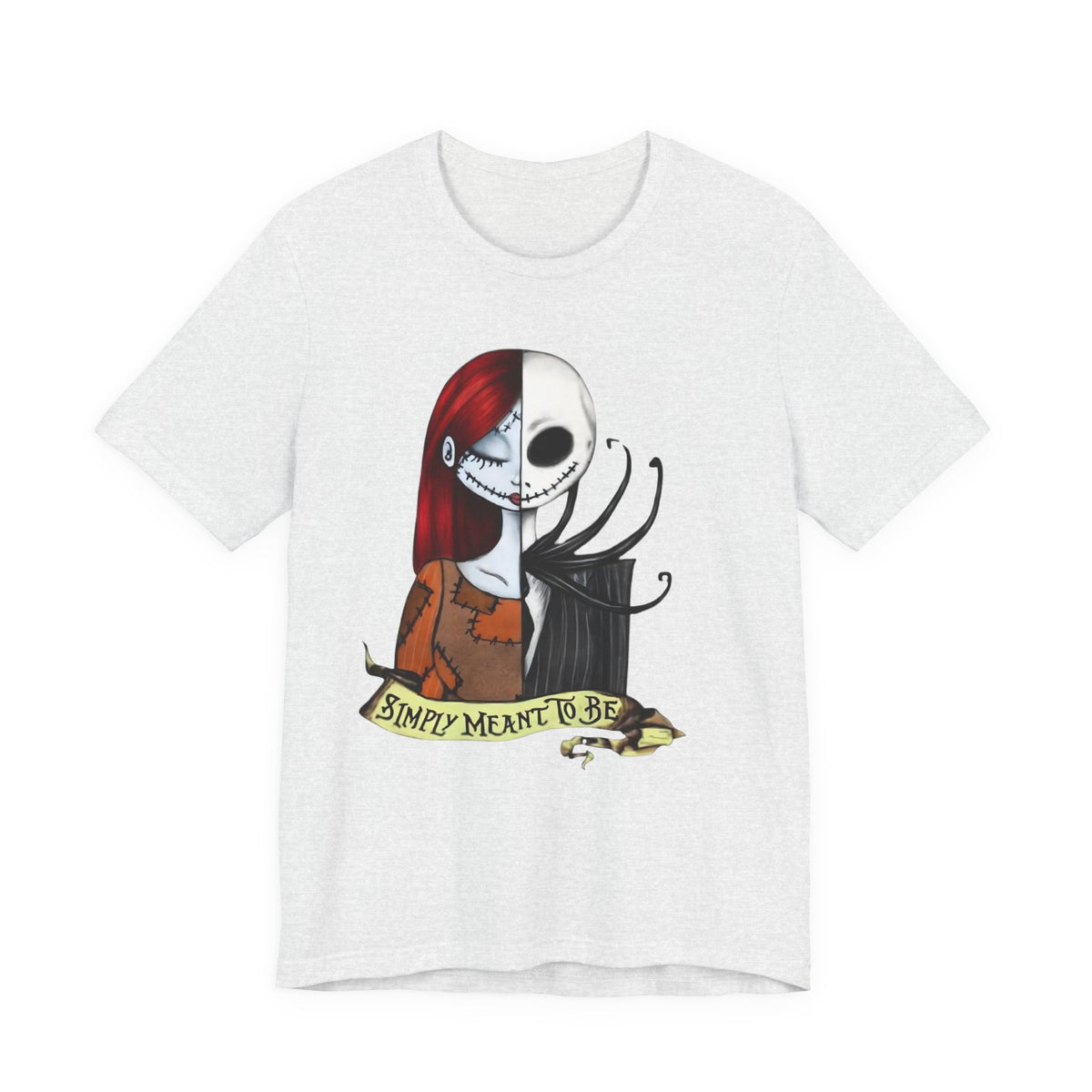 Nightmare Romance T-Shirt — "Simply Meant to Be" Jack & Sally Gothic Tee