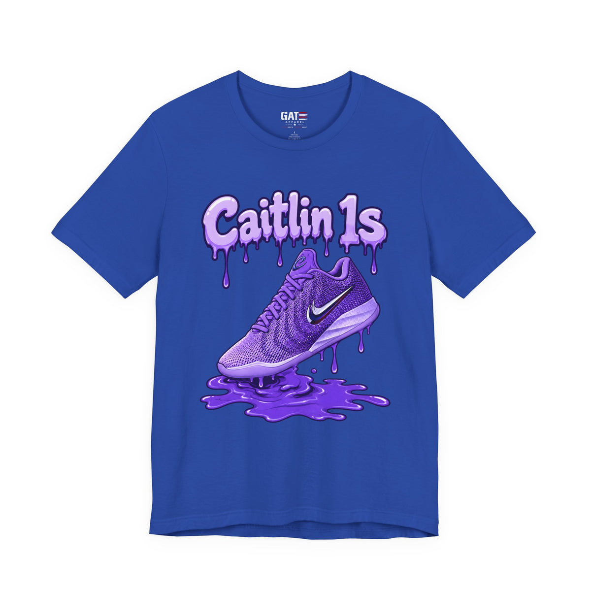 Caitlin Clark Caitlin 1s Purple Fade Paint Sneaker Shirt