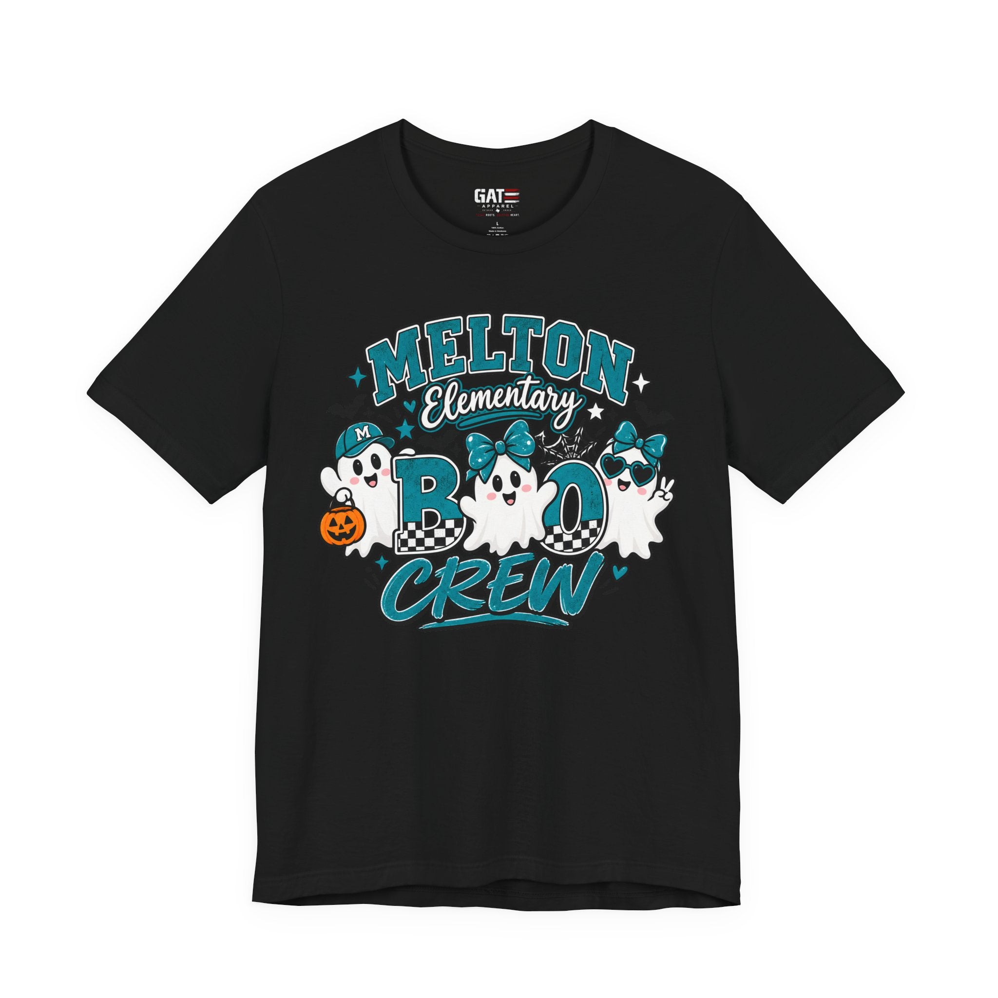 Melton Elementary Boo Crew T-Shirt — Cute Halloween Ghost School Tee