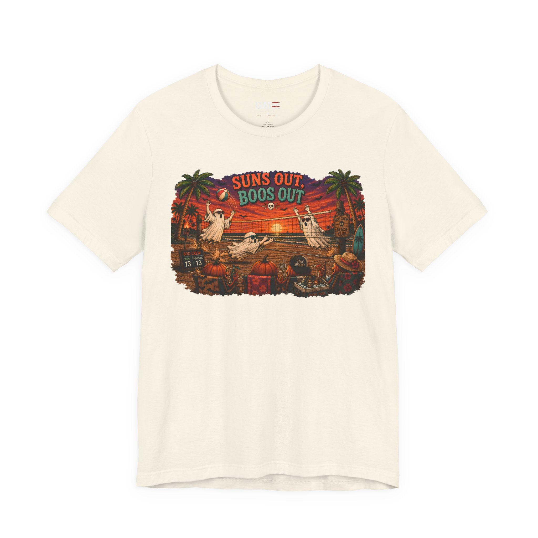 Summerween Shirt, Spooky Beach Shirt, Ghost Beach Tee, Halloween Beach Shirt, Coastal Halloween Tee, Tropical Ghost Shirt