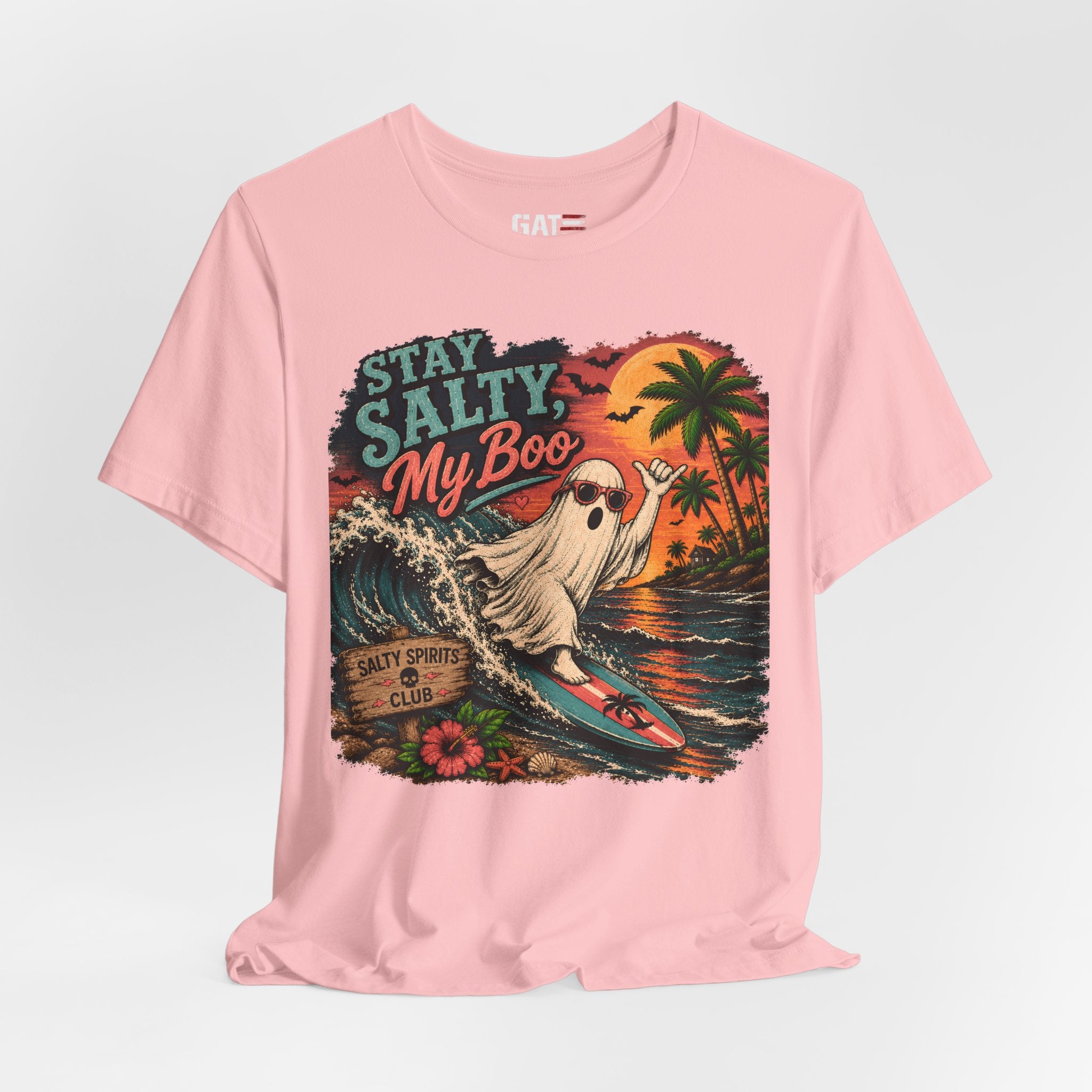 Summerween Shirt, Spooky Beach Shirt, Ghost Beach Tee, Halloween Beach Shirt, Coastal Halloween Tee, Tropical Ghost Shirt