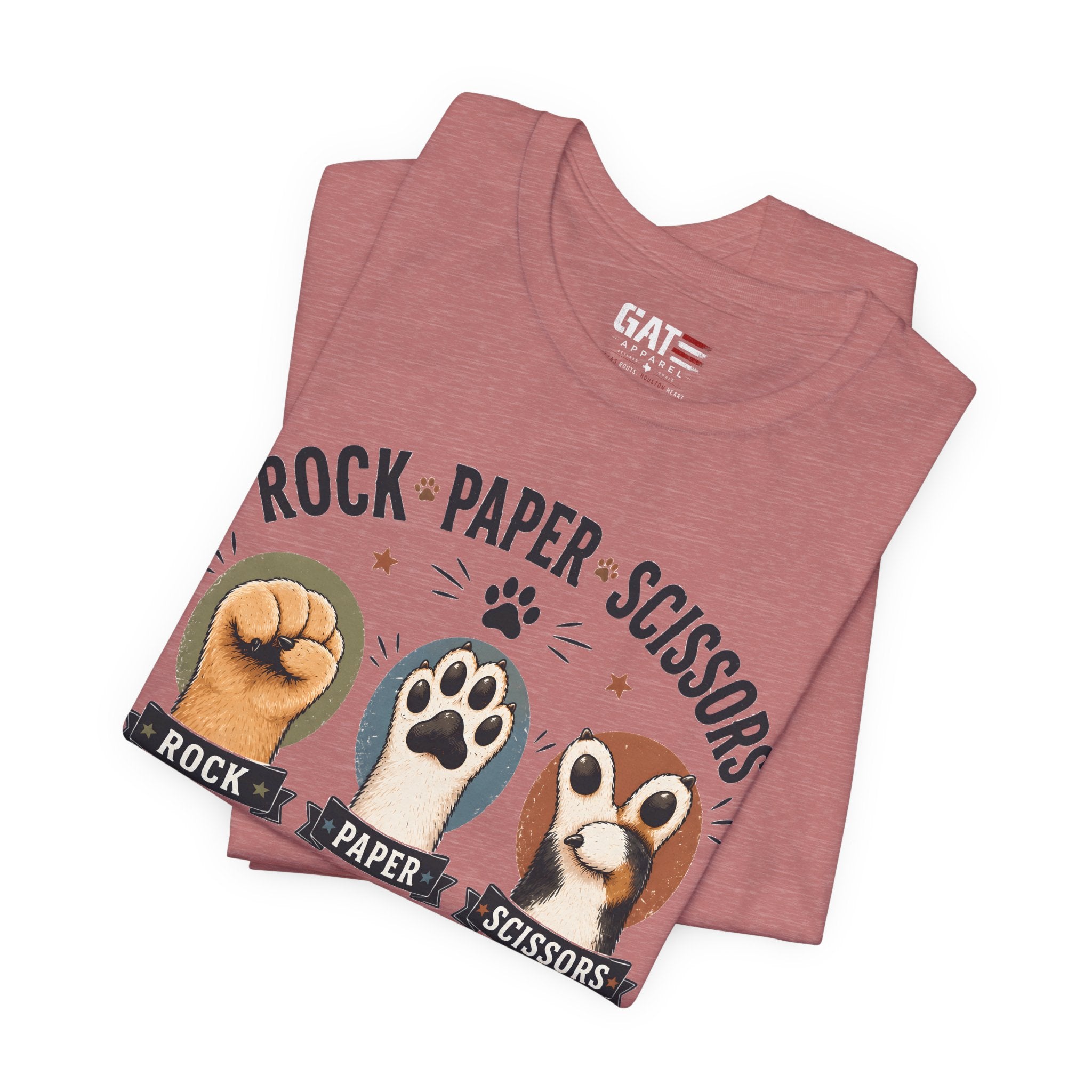 Rock Paper Scissors Cat Shirt, Funny Cat Lover Tee, Cat Paw Graphic Shirt, Cute Pet Mom Gift, Choose Wisely Cat Tee, Cat Dad Shirt