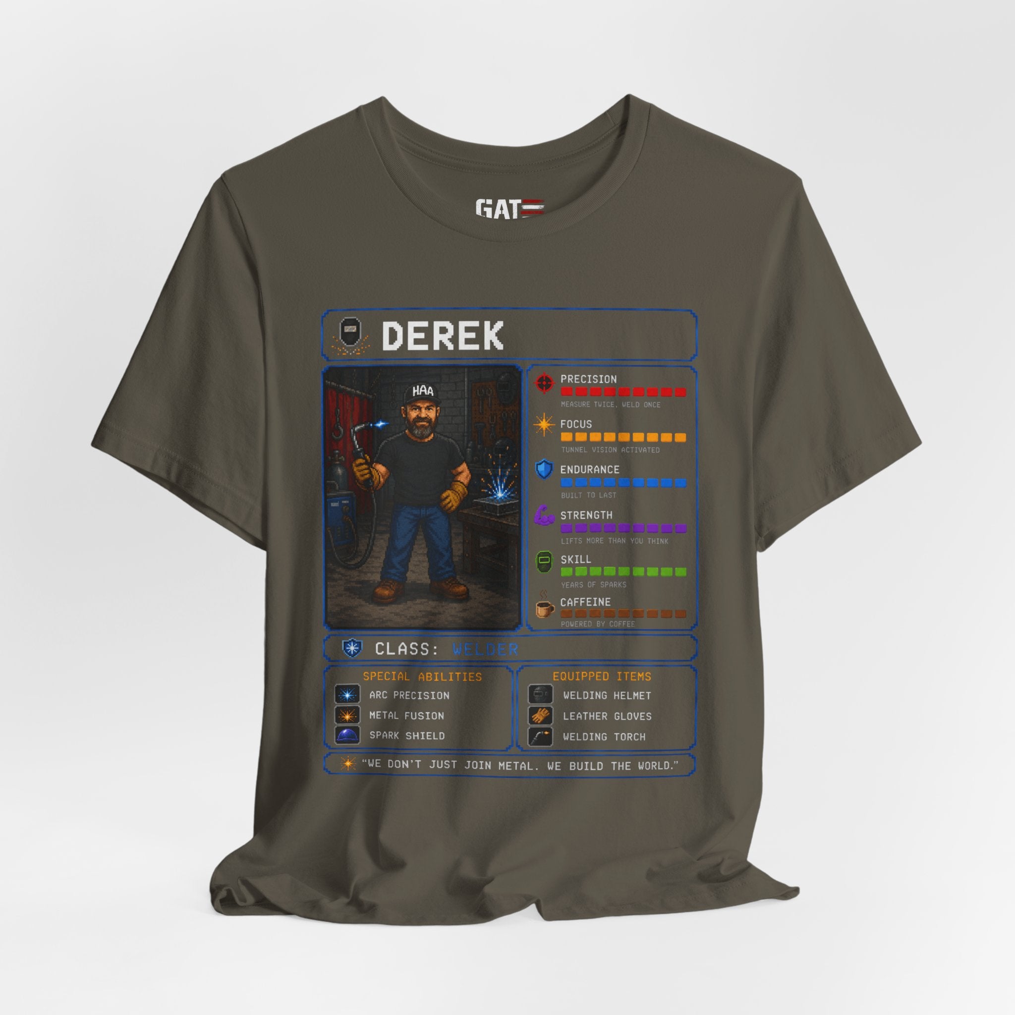 Custom Welder RPG Character Shirt| Personalized Welding Gift