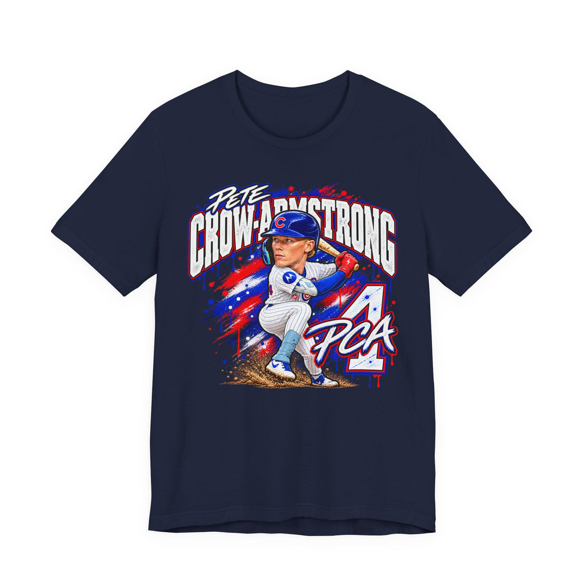 Chicago Cubs Pete Crow-Armstrong No. 4 Caricature T-Shirt - product image 5