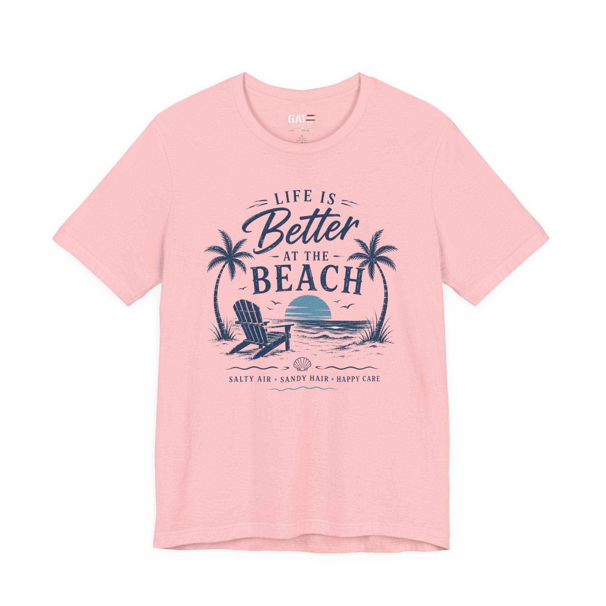 Life Is Better at the Beach T-Shirt — Vintage Coastal Palm Tee