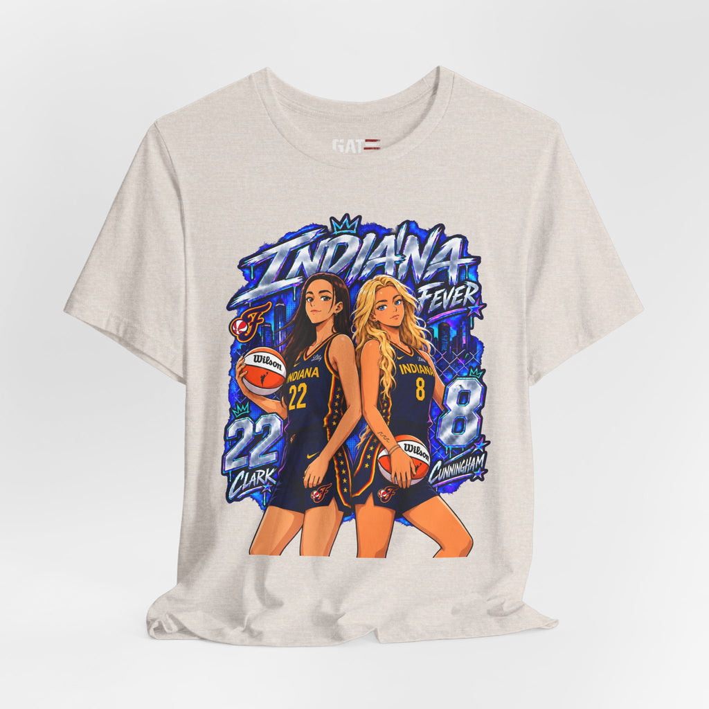 Caitlin Clark Sophie Cunningham Indiana Fever Anime Shirt WNBA Basketball Tee
