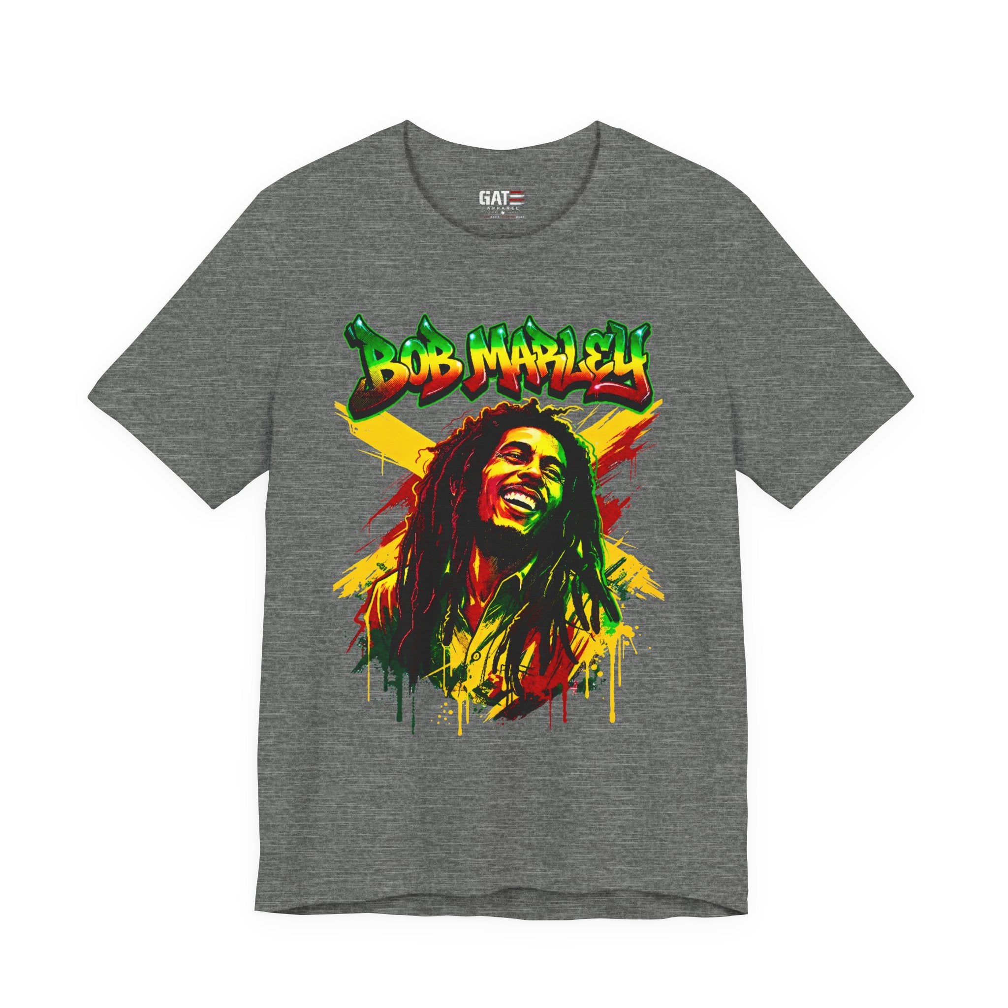Reggae Legend Portrait Tee — Rasta Colors Music Graphic Shirt