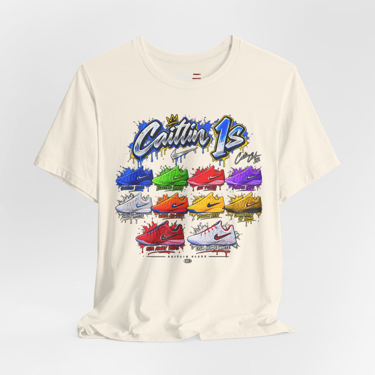 Caitlin Clark Caitlin 1s Sneaker Shirt | Indiana Fever Tee