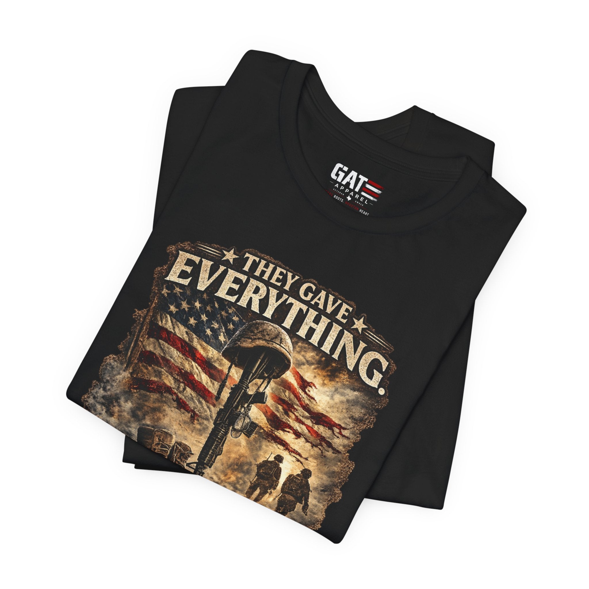 They Gave Everything Memorial T-Shirt — "Some Memories Never Come Home" Patriotic Veteran Tribute Tee