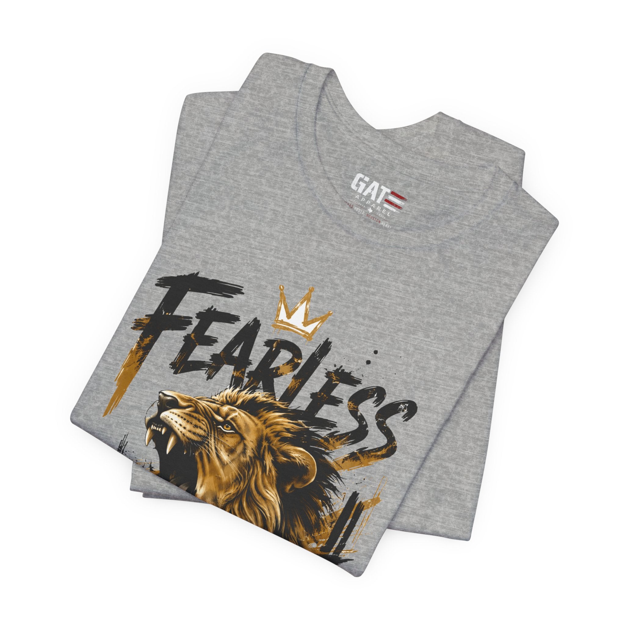 Fearless Lion Tee — Inspirational Graphic T-Shirt