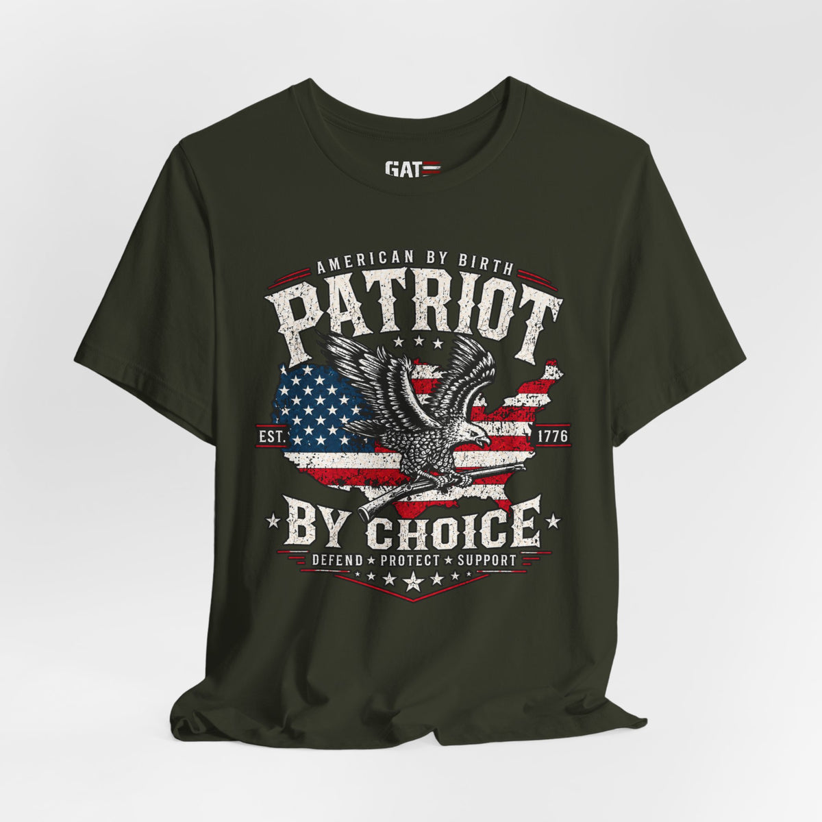 Patriot by Choice Shirt | American Flag Eagle Tee