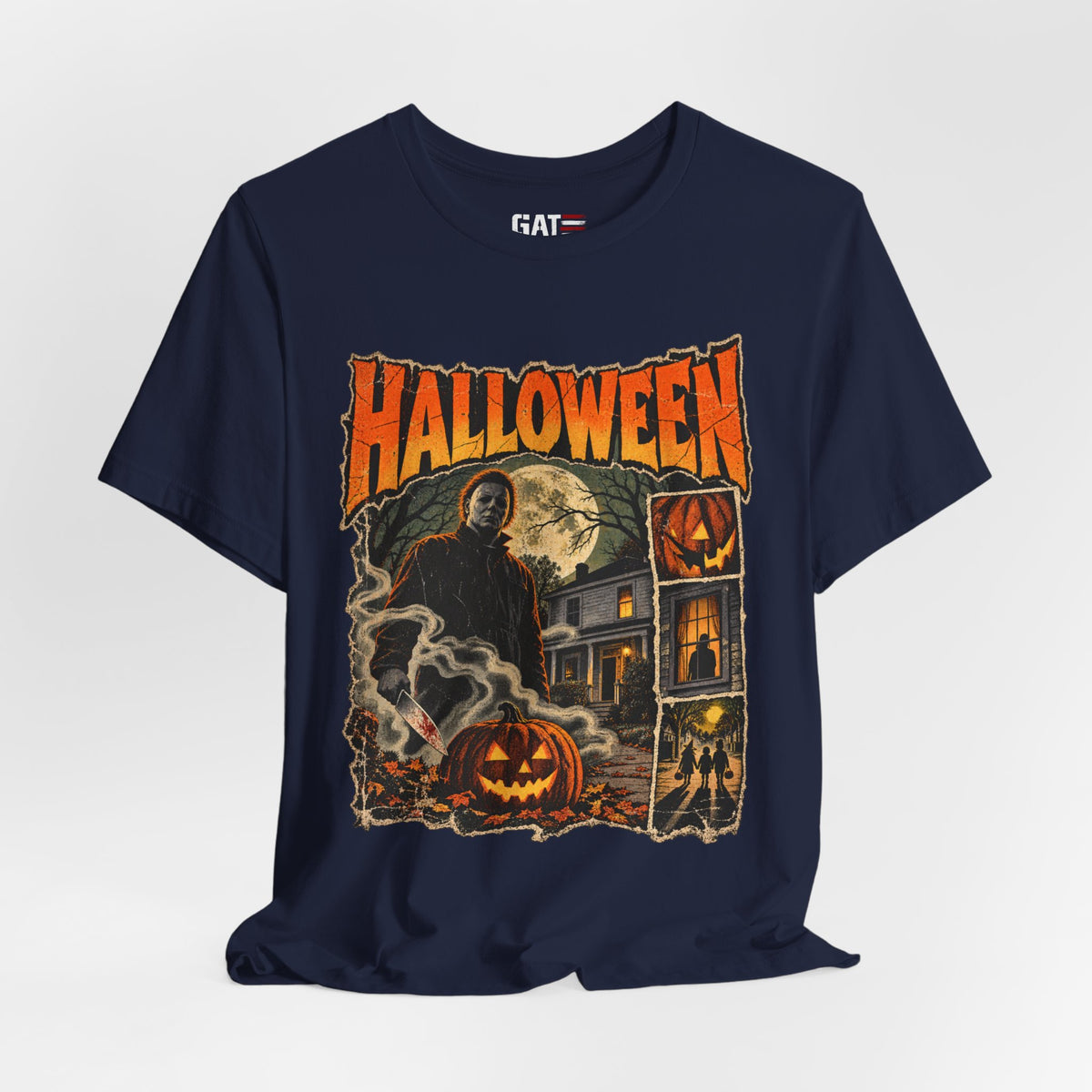 Halloween Haunted House Shirt | Grim Reaper Pumpkin Tee
