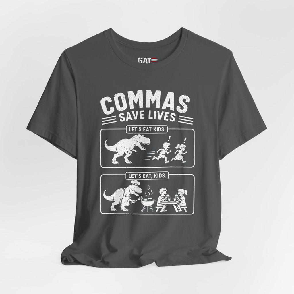 Funny Grammar Shirt, Commas Save Lives Shirt, Let's Eat Kids Tee, English Teacher Shirt, Punctuation Shirt, ELA Teacher Gift, Back to School