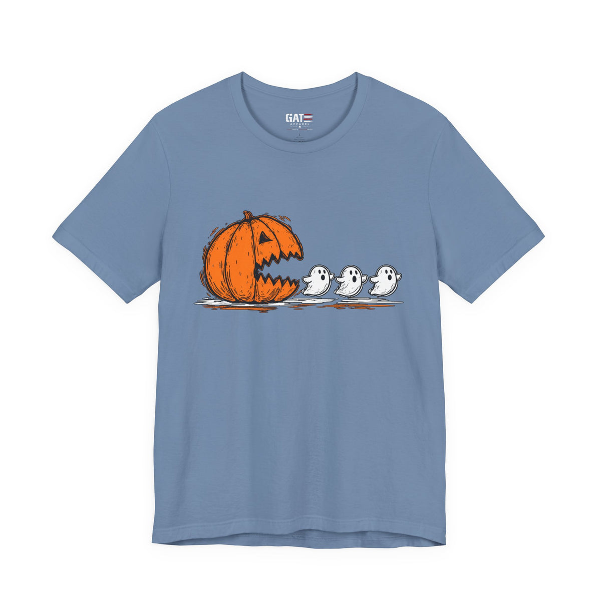 Ghost Chase Halloween Pumpkin T-Shirt