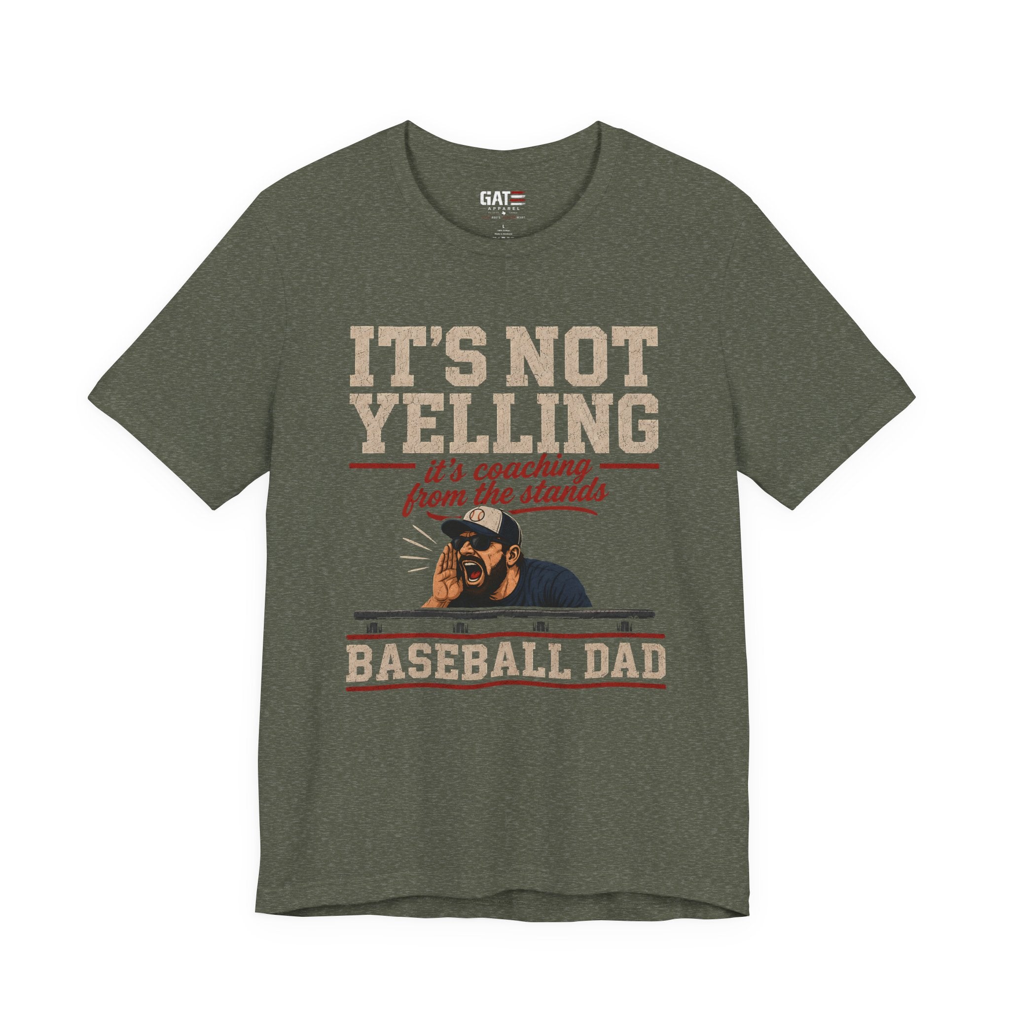 It's Not Yelling It's Coaching From The Stands Baseball Dad Shirt, Funny Baseball Dad Tee, Travel Ball Dad Gift Father's Day