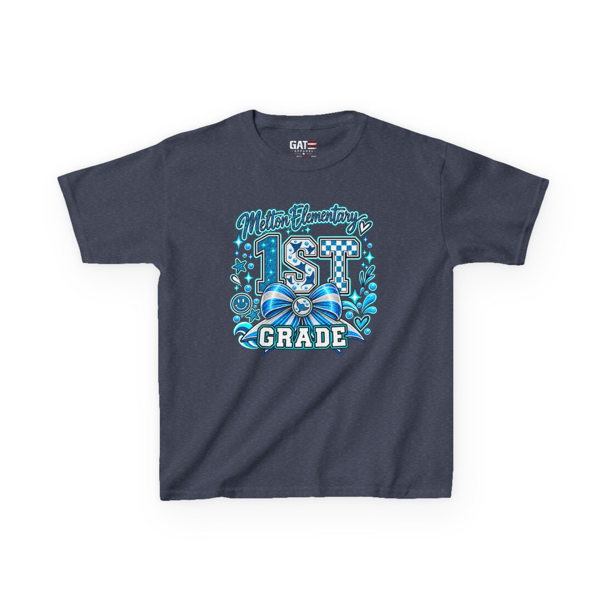 Melton 1st Grade Kids T‑Shirt — Ribbon Design