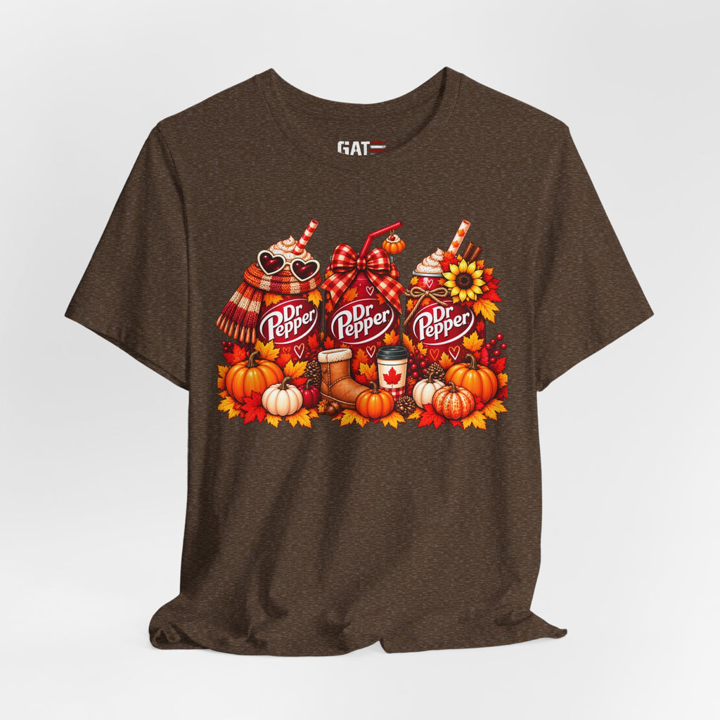 Dr Pepper Pumpkin Spice Tee — Autumn Fall Soda Graphic T-Shirt