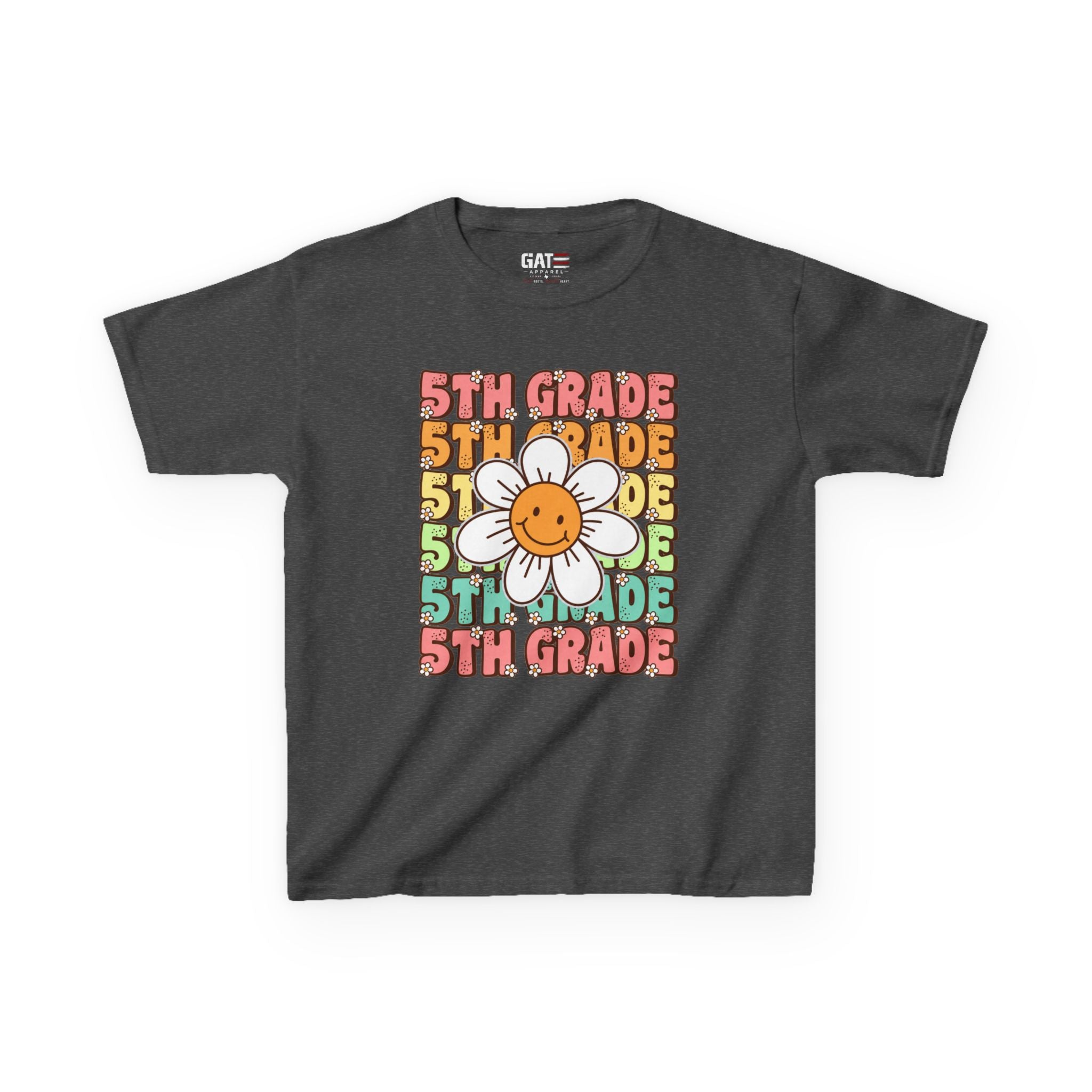 Custom Grade Level Shirt for Kids – Retro Daisy Back to School Tee