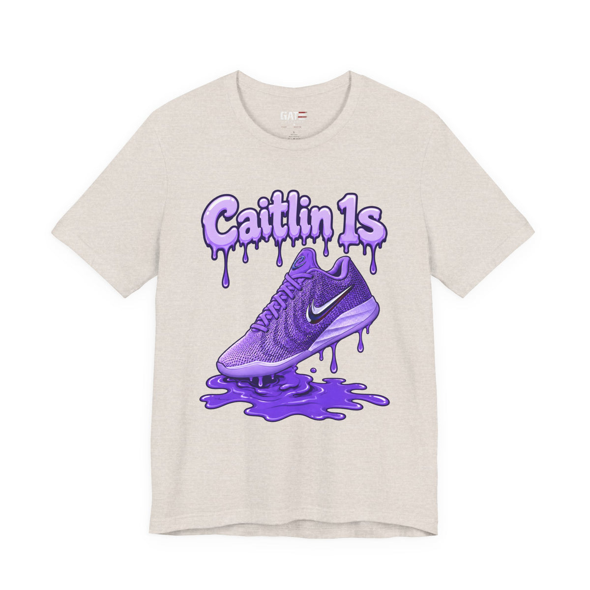 Caitlin Clark Caitlin 1s Purple Fade Paint Sneaker Shirt