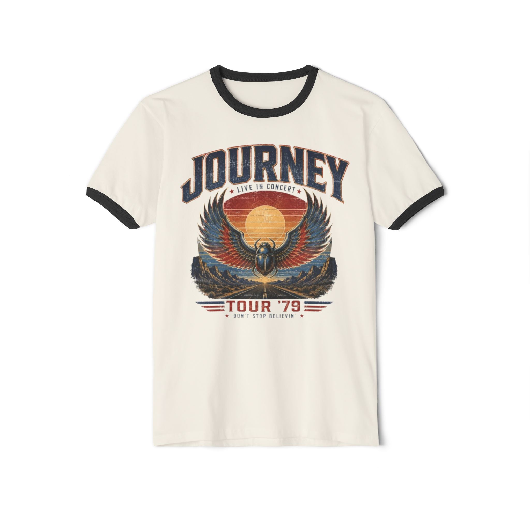 Journey Tour '79 Ringer T-Shirt — Vintage Rock Band Graphic Tee