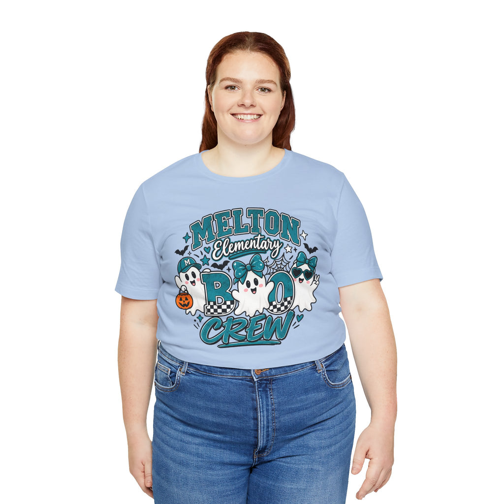Melton Elementary Boo Crew T-Shirt — Cute Halloween Ghost School Tee