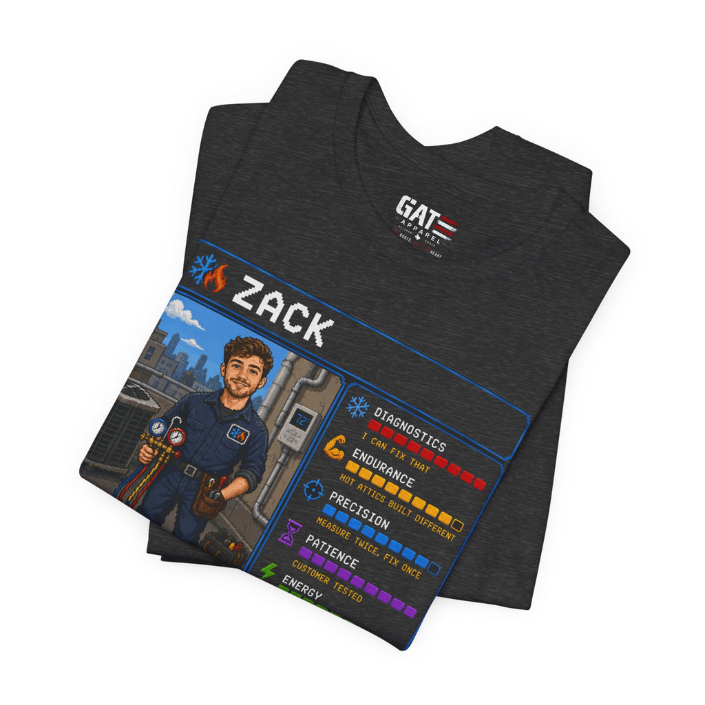 Custom HVAC Technician RPG Character Shirt| Personalized HVAC Tech Gift