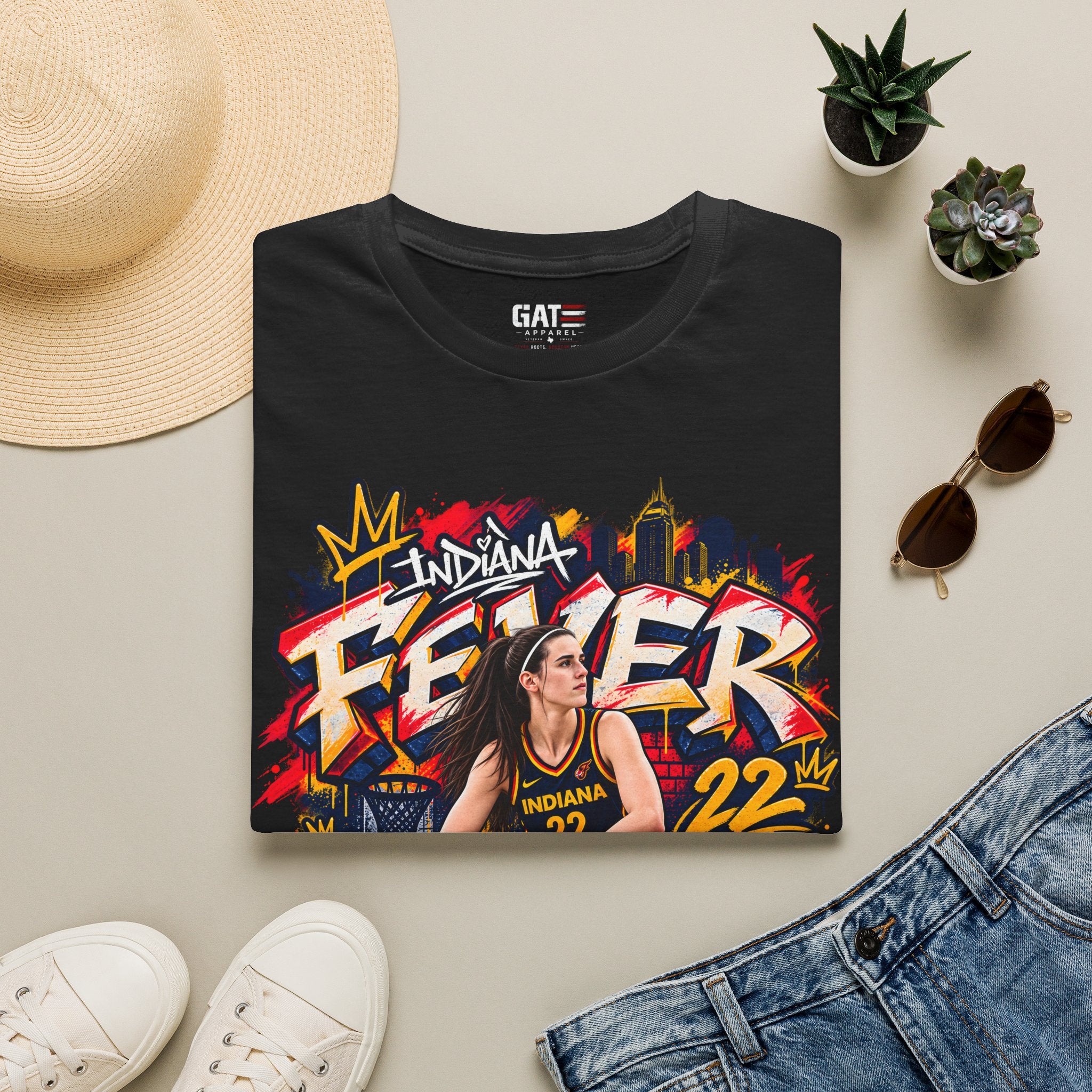 Caitlin Clark Indiana Fever WNBA Basketball Graphic T Shirt Women's Fan Tee