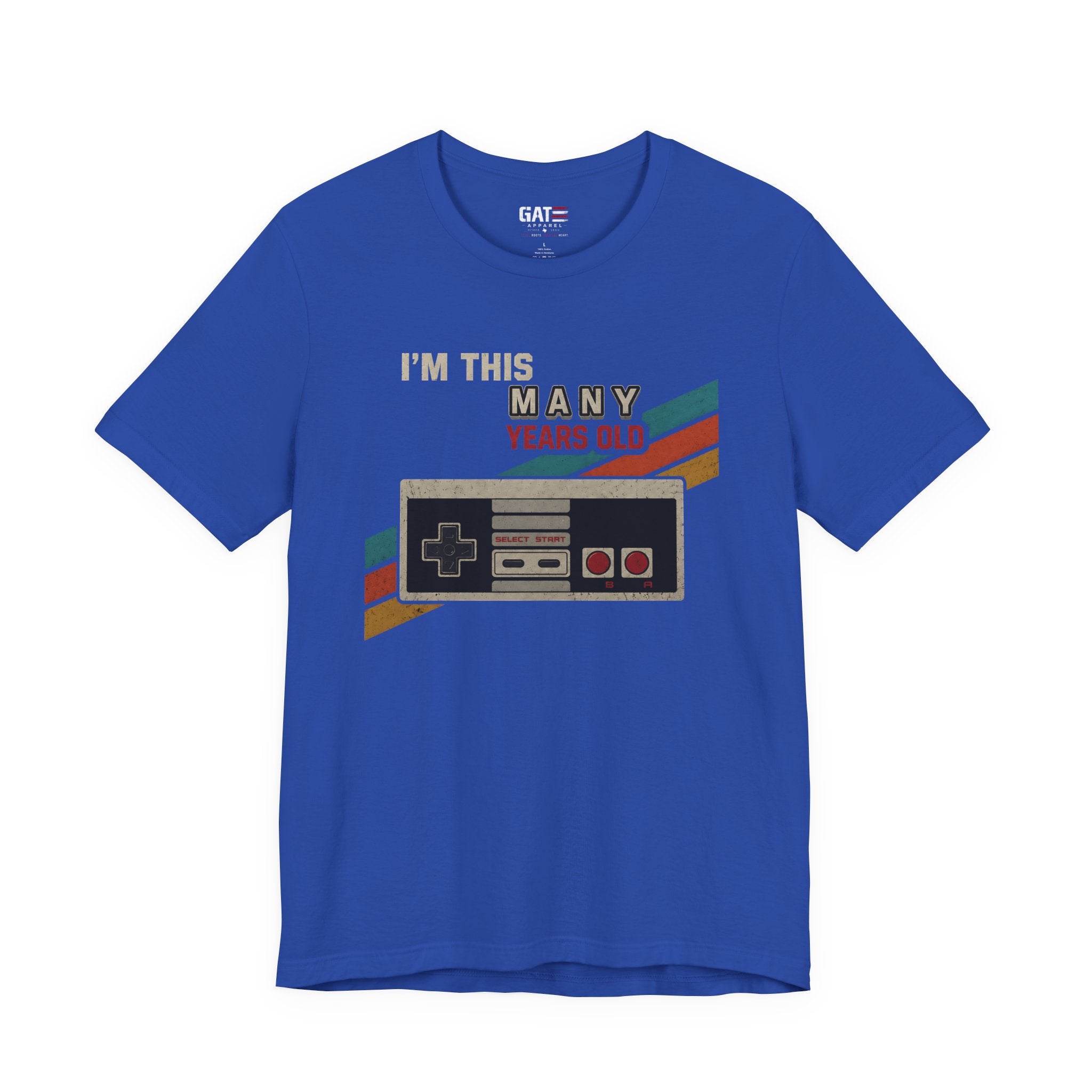 Retro Gaming Birthday Shirt, Gamer Gift for Men, I'm This Many Years Old Tee, 80s 90s Video Game Shirt, Classic Gamer Gift