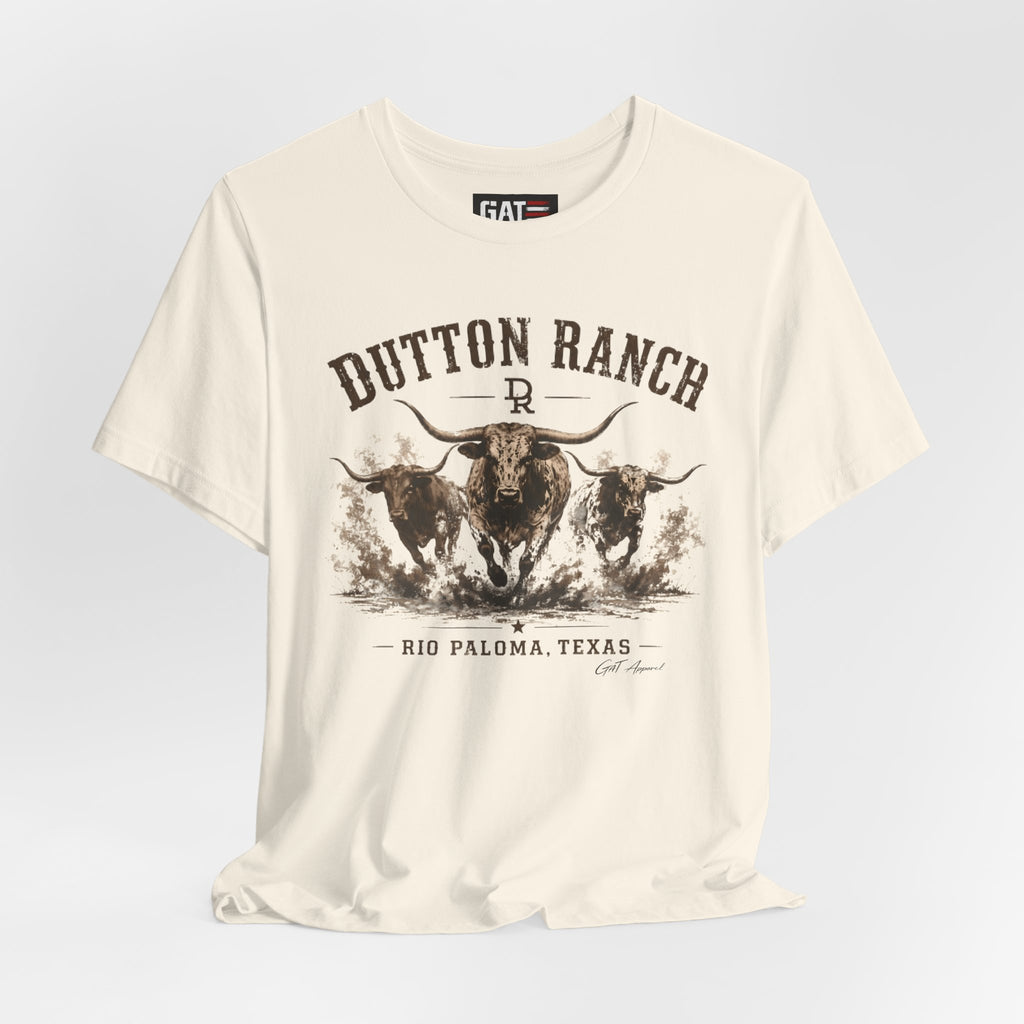 Dutton Ranch Longhorn Shirt, Yellowstone Inspired Western Tee, Cowboy Ranch Graphic T-Shirt, Texas Country Shirt, Rustic Cowgirl Gift