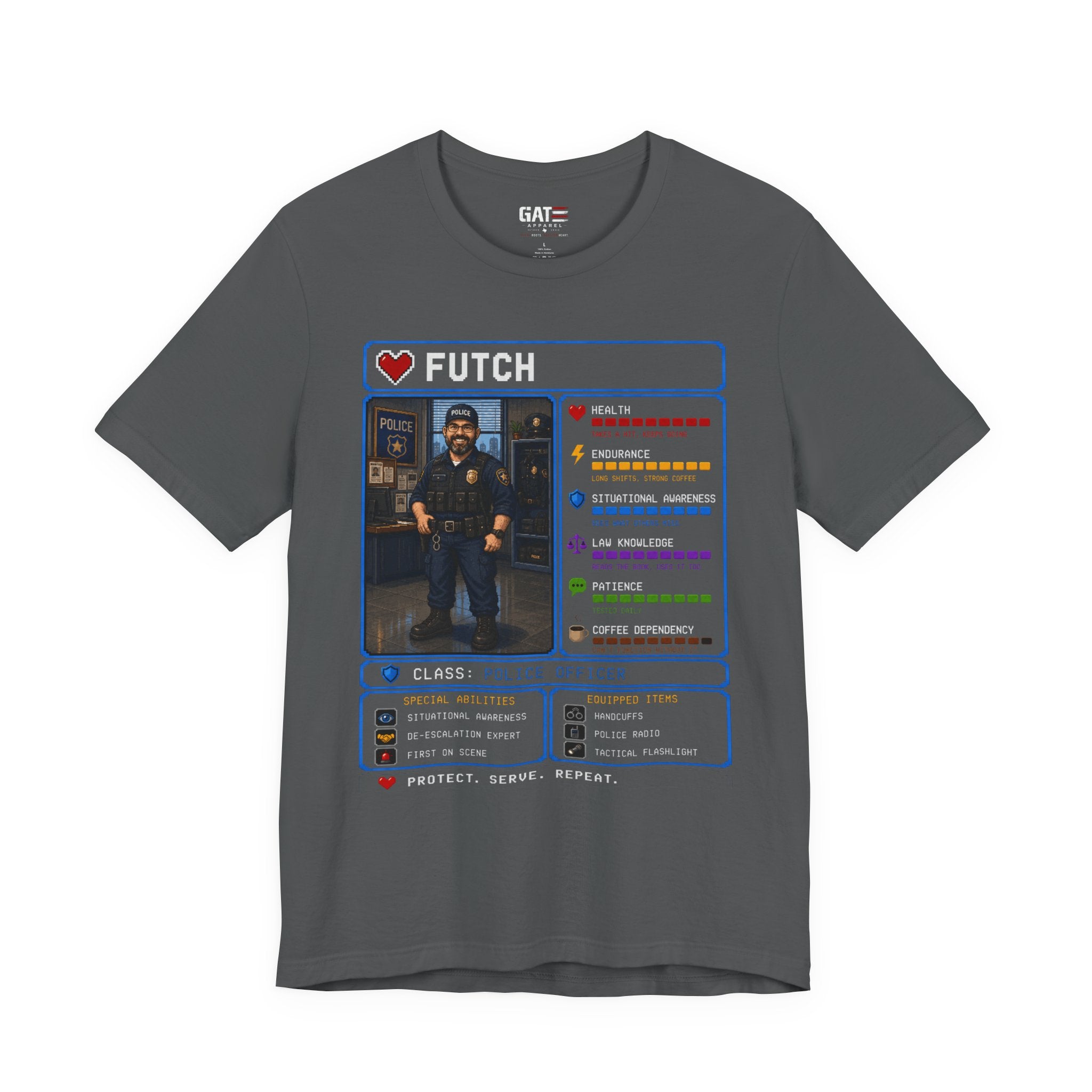 Custom Police Officer RPG Character Shirt | Personalized Law Enforcement Gift