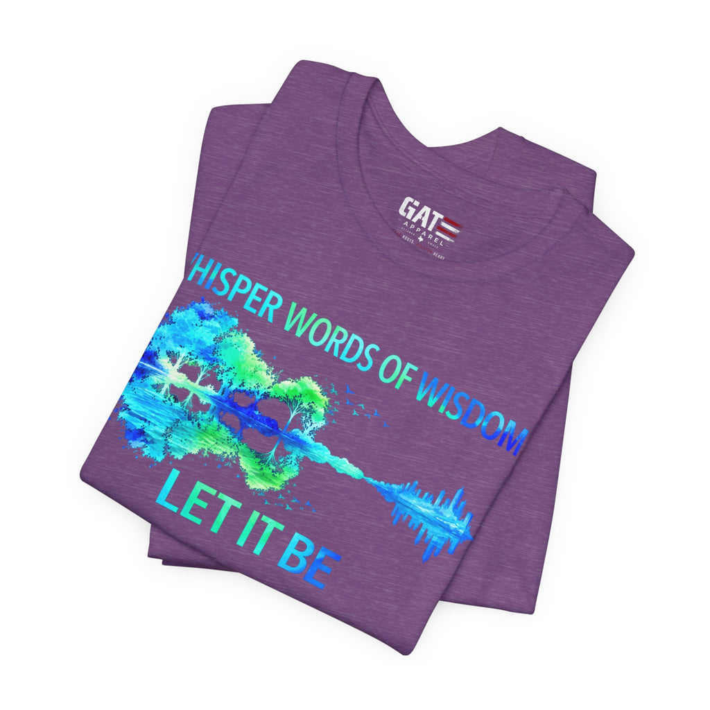 Let It Be Guitar Tee — 'Whisper Words of Wisdom' Music Lover T‑Shirt