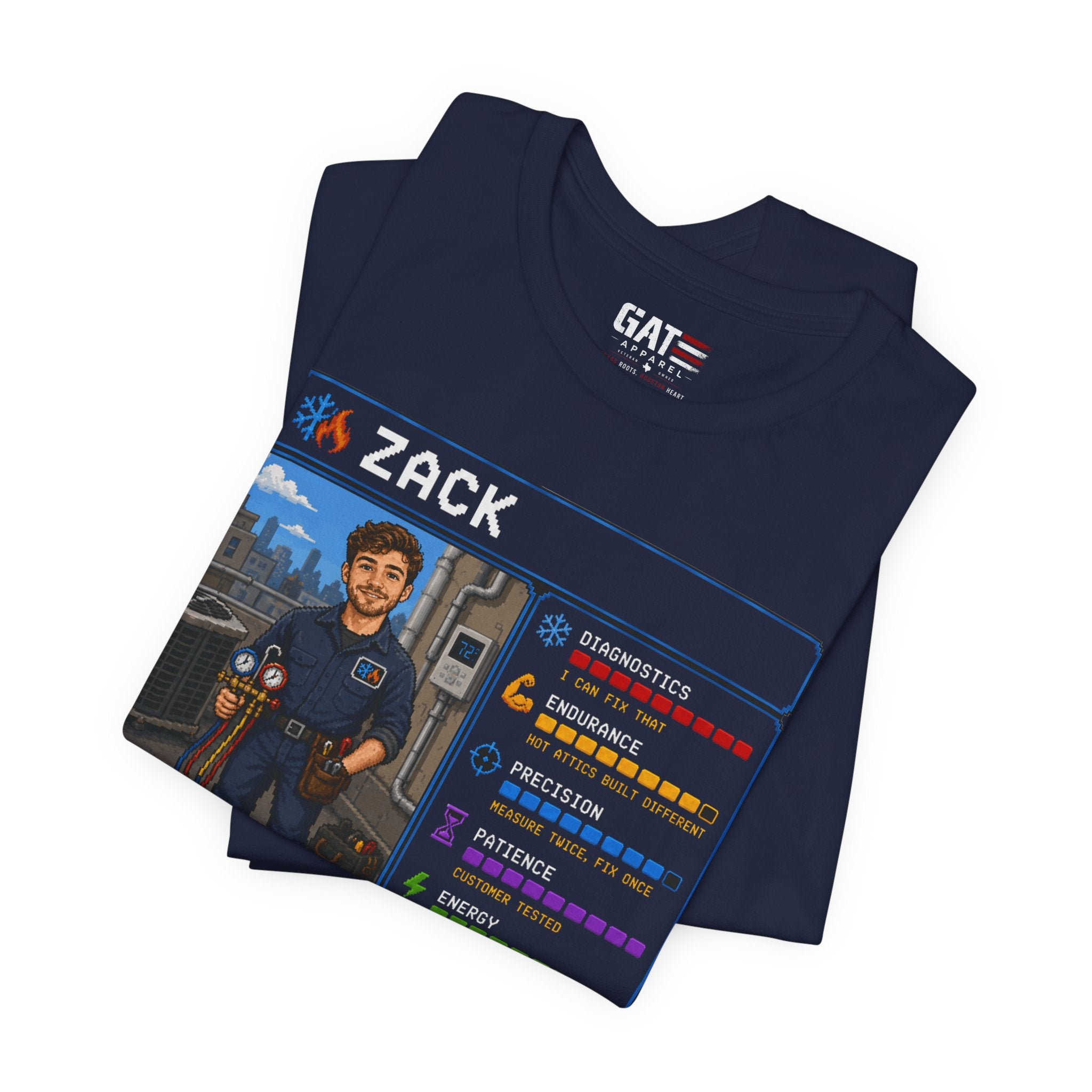 Custom HVAC Technician RPG Character Shirt| Personalized HVAC Tech Gift