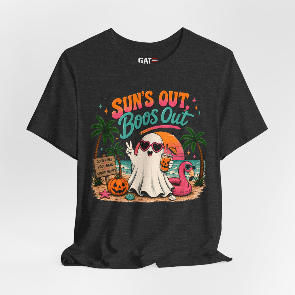 Summerween Shirt, Spooky Beach Shirt, Ghost Beach Tee, Halloween Beach Shirt, Coastal Halloween Tee, Tropical Ghost Shirt