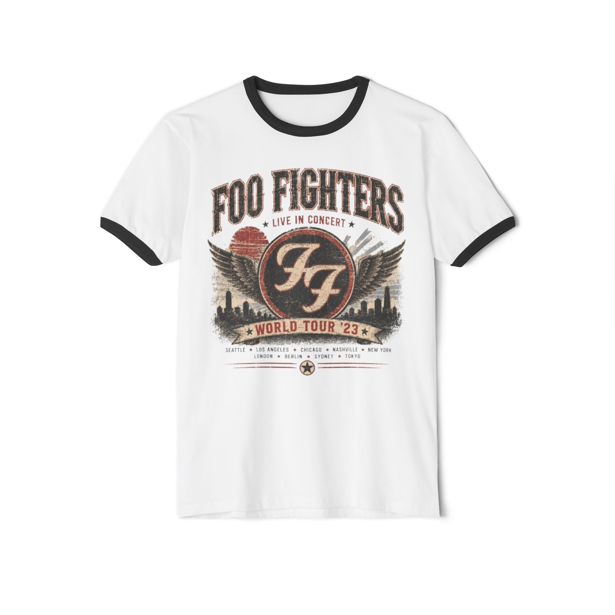 Foo Fighters Ringer T-Shirt – Live in Concert World Tour '23 Tee