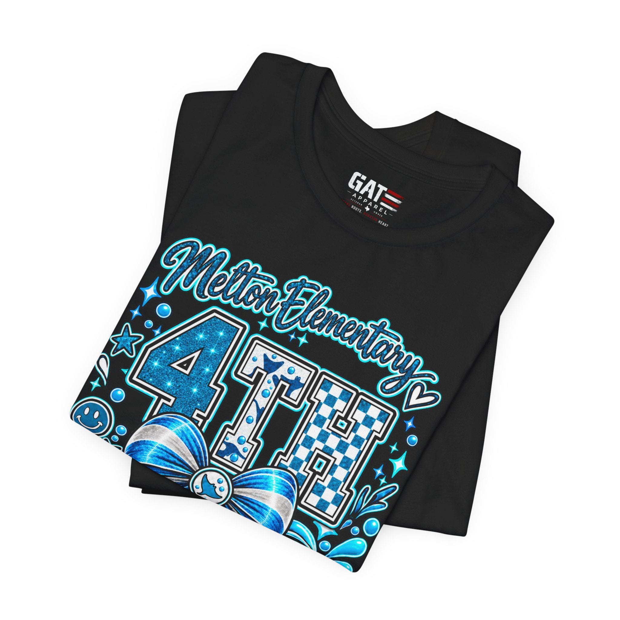 Melton 4th Grade School T‑Shirt — Bow Design