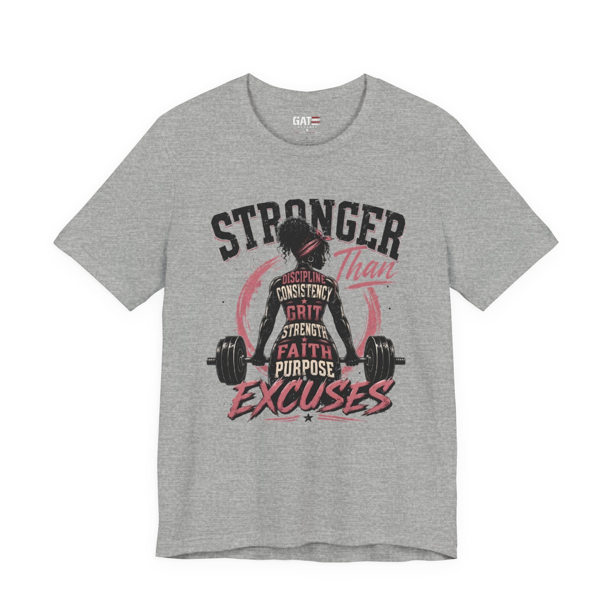 Stronger Than Excuses Shirt, Women's Gym Shirt, Motivational Workout Tee, Weightlifting Shirt, Fitness Gift for Her