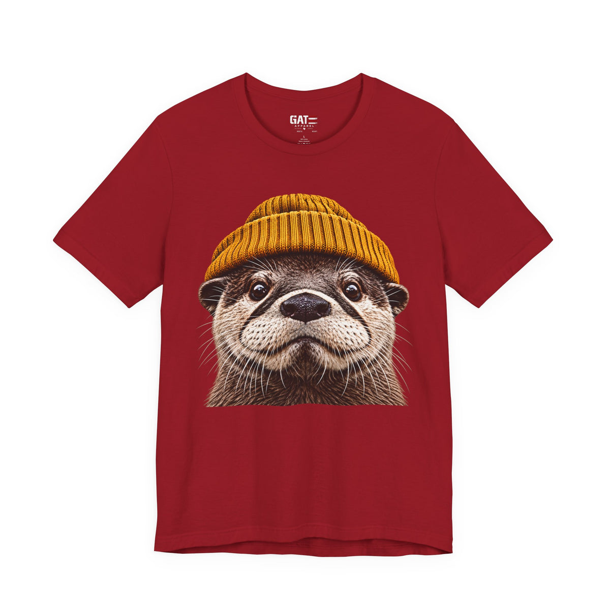 Cute Otter Wearing Beanie Wildlife Graphic T-Shirt - product image 11