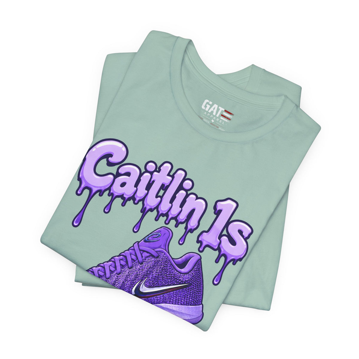 Caitlin Clark Caitlin 1s Purple Fade Paint Sneaker Shirt