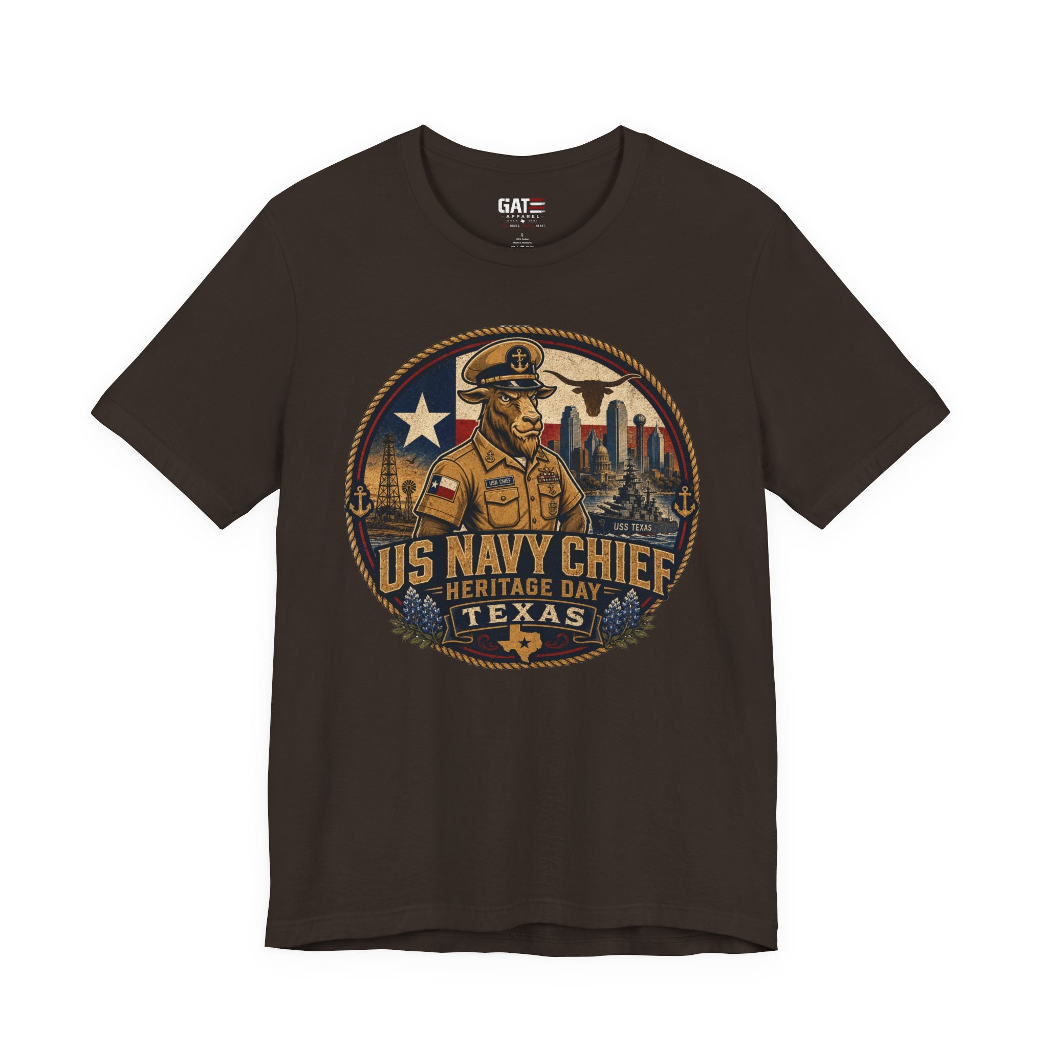 US Navy Chief Heritage Day Texas Shirt, Navy Chief Goat Shirt, Chief Petty Officer Gift, Military Pride Tee, Navy Veteran