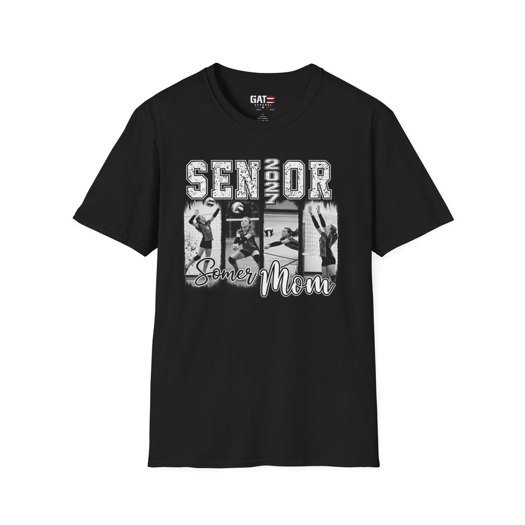 Senior Volleyball Mom T‑Shirt Personalized Photos and Name