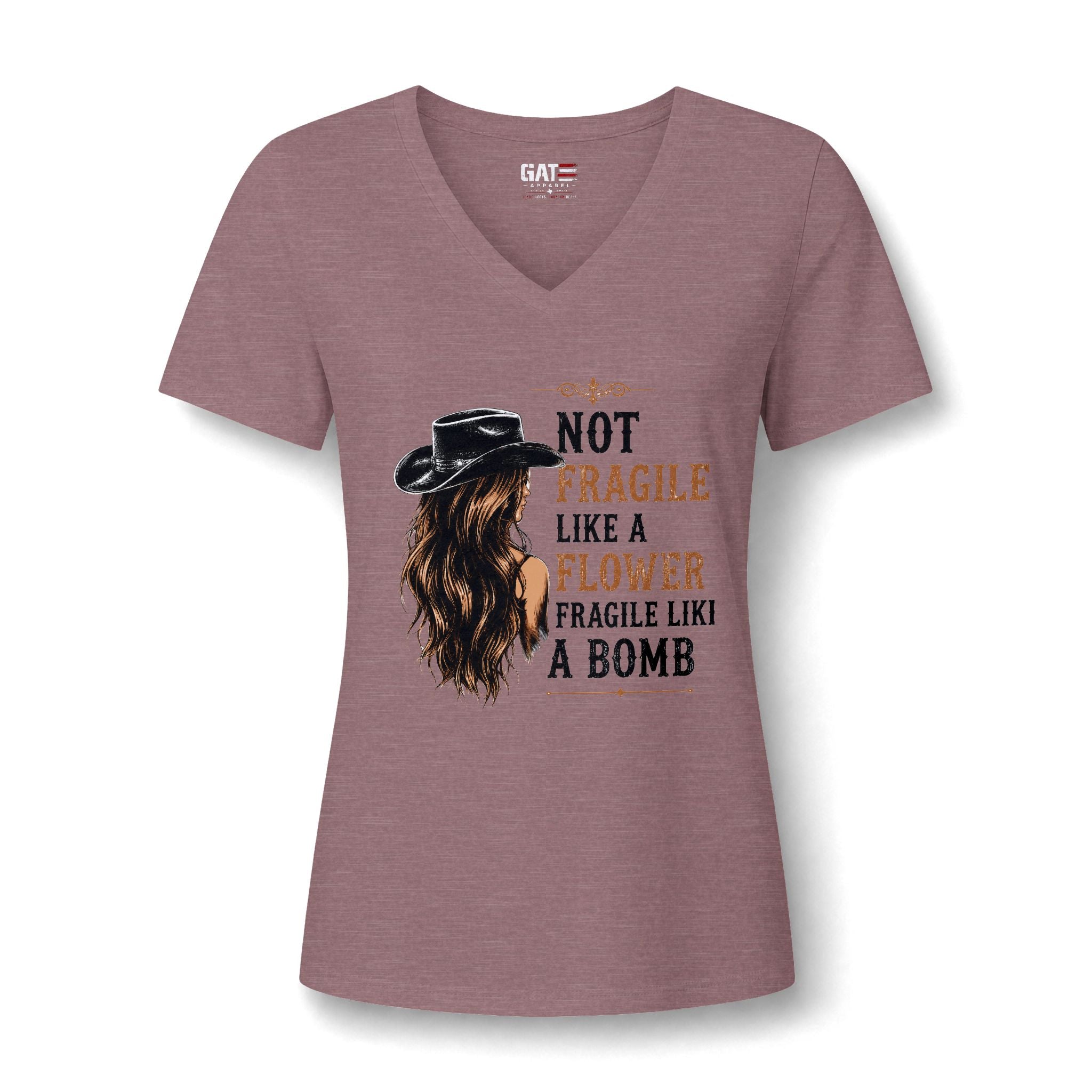 Beth Dutton Not Fragile Like a Flower — Women's V-Neck Tee