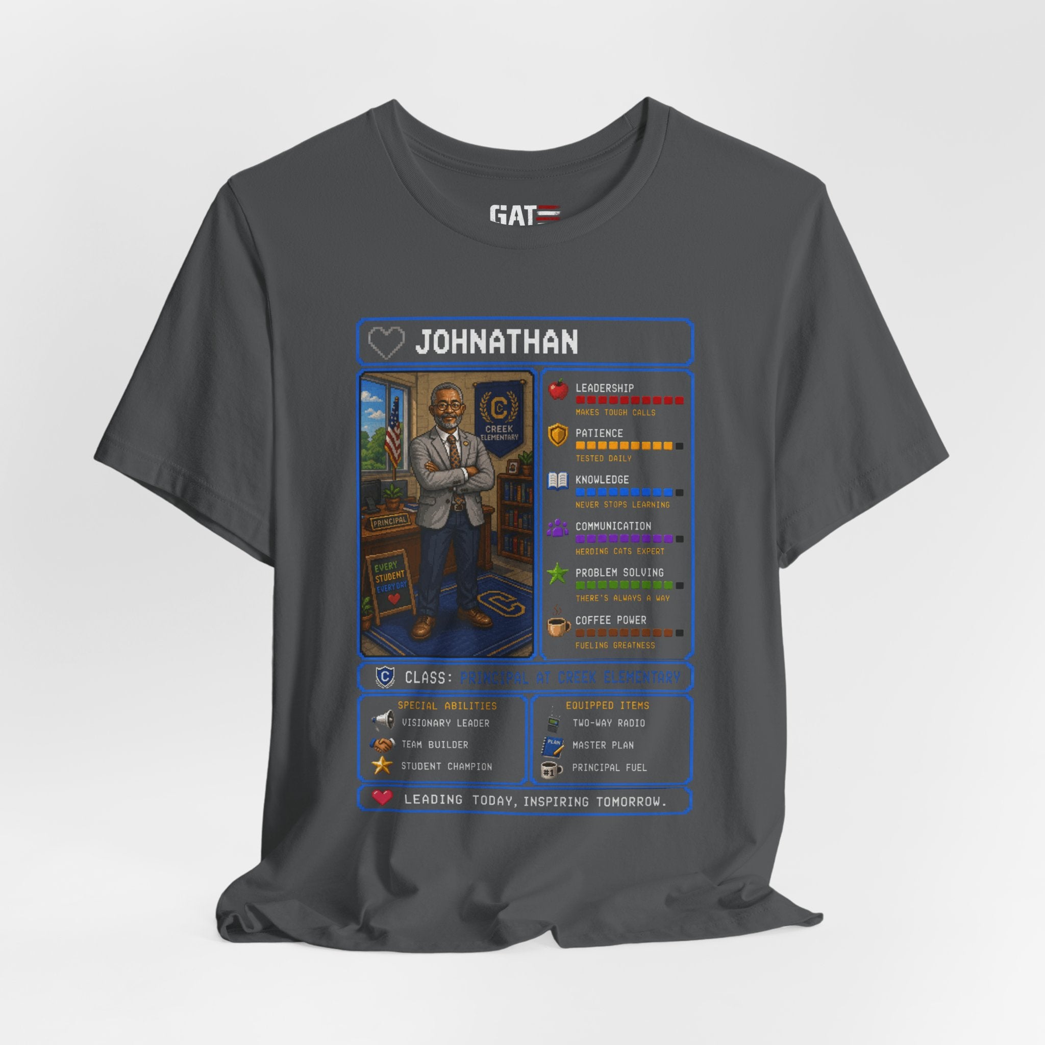 Custom Principal RPG Character Shirt | Personalized School Administrator Gift