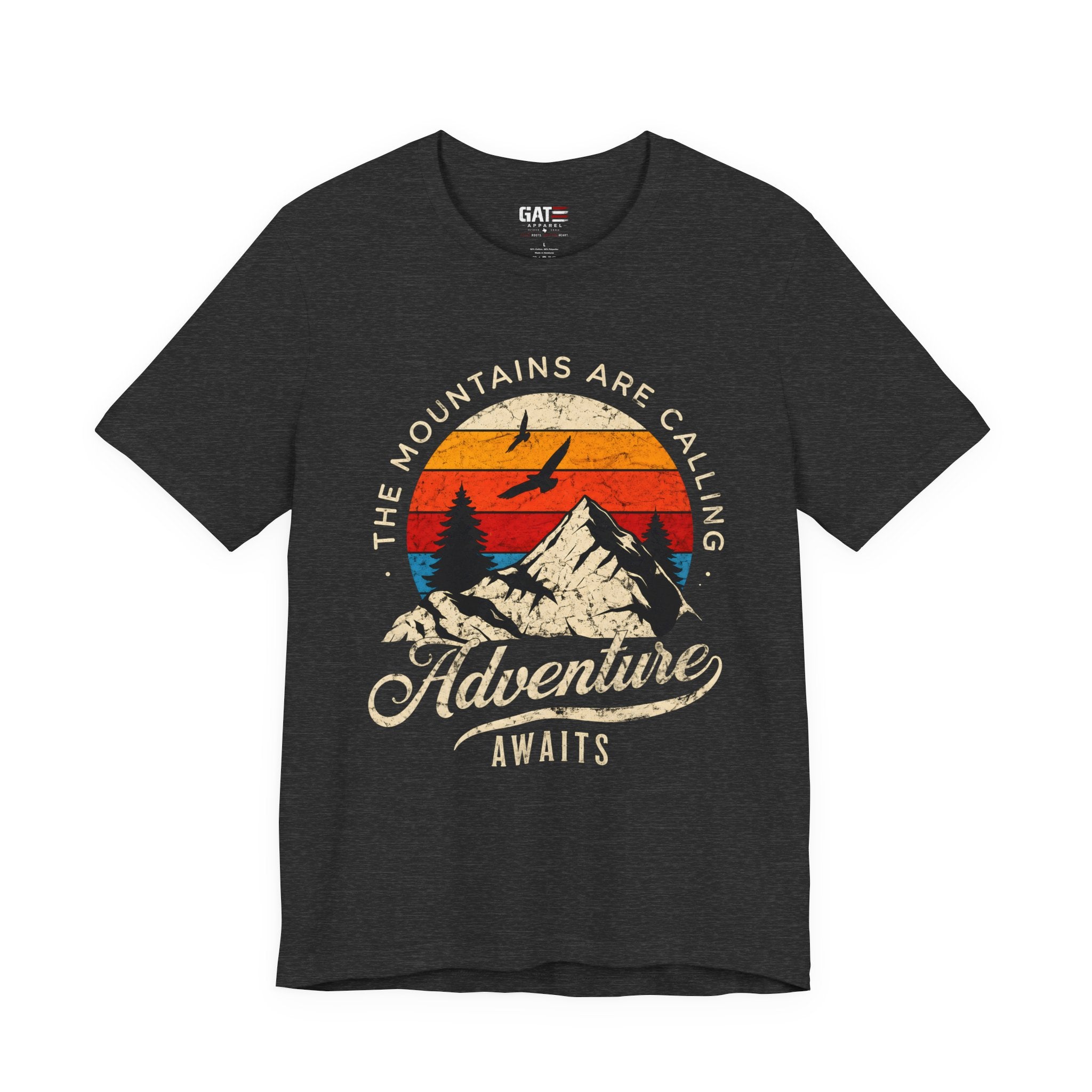 Mountain Adventure Shirt, The Mountains Are Calling Adventure Awaits Tee, Vintage Hiking T Shirt, Camping Shirt, Outdoor Lover Gift, Nature